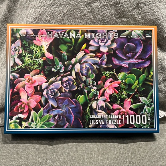 Havana Nights Succulent Garden Jigsaw Puzzle 1000 Pieces - Picture 1 of 3
